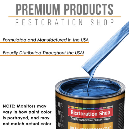 Viper Blue Metallic - Urethane Basecoat with Clearcoat Auto Paint - Complete Fast Gallon Paint Kit - Professional Gloss Automotive Car Truck Coating