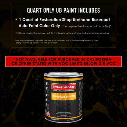 Viper Blue Metallic - Urethane Basecoat Auto Paint - Quart Paint Color Only - Professional High Gloss Automotive, Car, Truck Coating