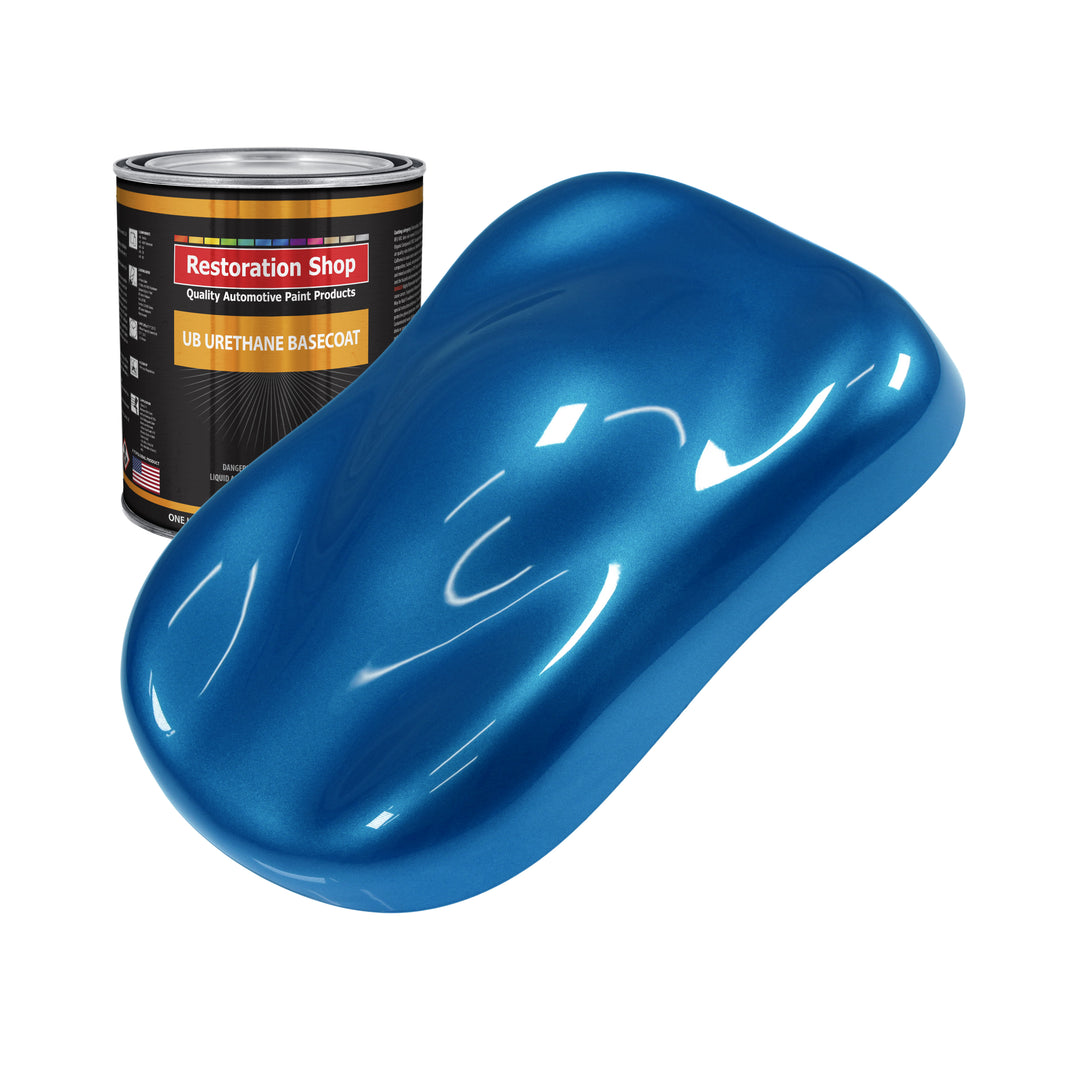 Viper Blue Metallic - Urethane Basecoat Auto Paint - Quart Paint Color Only - Professional High Gloss Automotive, Car, Truck Coating