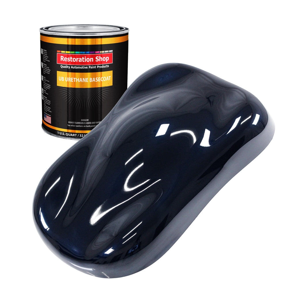 Nightwatch Blue Metallic - Urethane Basecoat Auto Paint - Quart Paint Color Only - Professional High Gloss Automotive, Car, Truck Coating