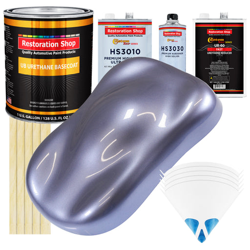 Astro Blue Metallic - Urethane Basecoat with Premium Clearcoat Auto Paint (Complete Fast Gallon Paint Kit) Professional High Gloss Automotive Coating