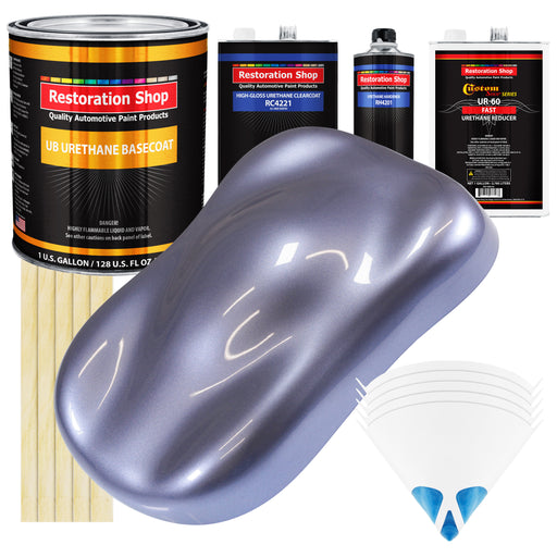 Astro Blue Metallic - Urethane Basecoat with Clearcoat Auto Paint - Complete Fast Gallon Paint Kit - Professional Gloss Automotive Car Truck Coating
