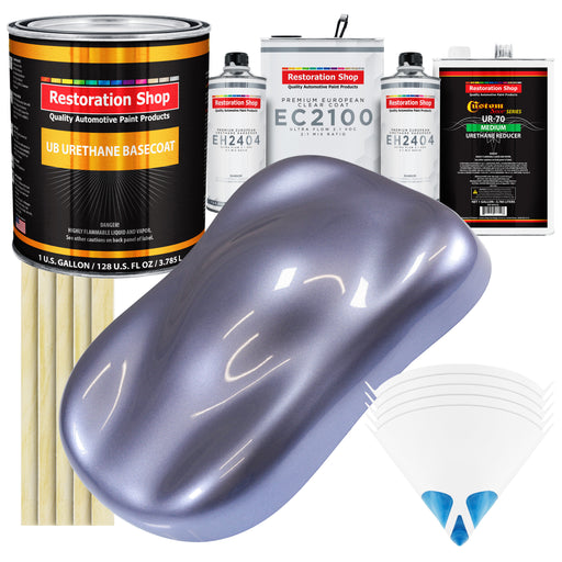 Astro Blue Metallic Urethane Basecoat with European Clearcoat Auto Paint - Complete Gallon Paint Color Kit - Automotive Refinish Coating