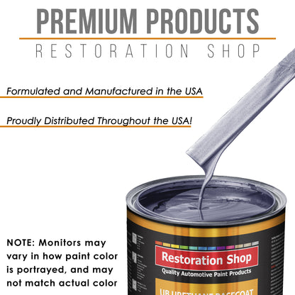 Astro Blue Metallic - Urethane Basecoat with Premium Clearcoat Auto Paint (Complete Medium Quart Paint Kit) Professional High Gloss Automotive Coating