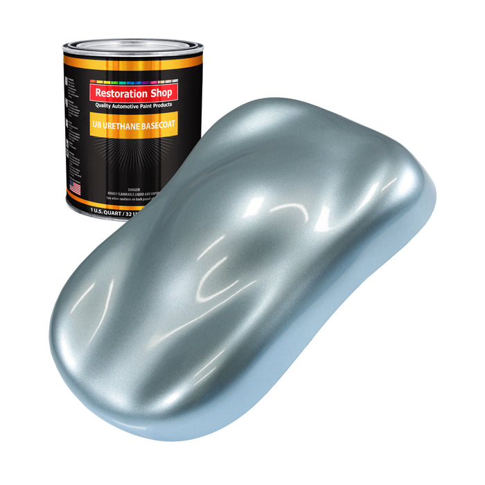 Ice Blue Metallic - Urethane Basecoat Auto Paint - Quart Paint Color Only - Professional High Gloss Automotive, Car, Truck Coating