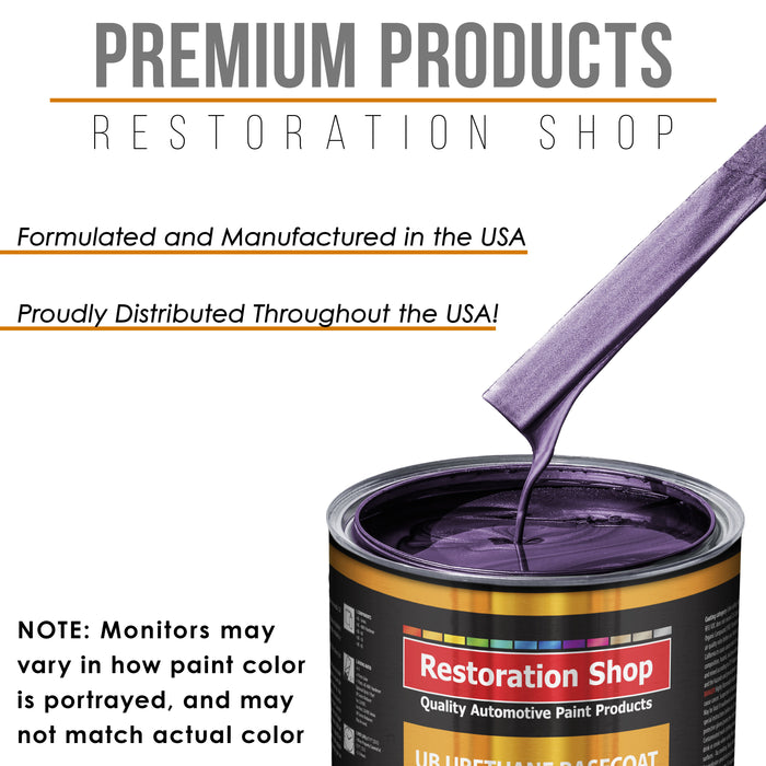 Plum Crazy Metallic - Urethane Basecoat Auto Paint - Gallon Paint Color Only - Professional High Gloss Automotive, Car, Truck Coating