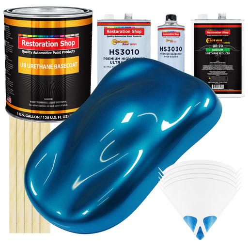 Cruise Night Blue Metallic - Urethane Basecoat with Premium Clearcoat Auto Paint - Complete Medium Gallon Paint Kit - Professional Automotive Coating