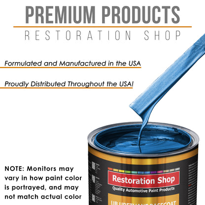 Fiji Blue Metallic - Urethane Basecoat with Premium Clearcoat Auto Paint (Complete Medium Gallon Paint Kit) Professional High Gloss Automotive Coating