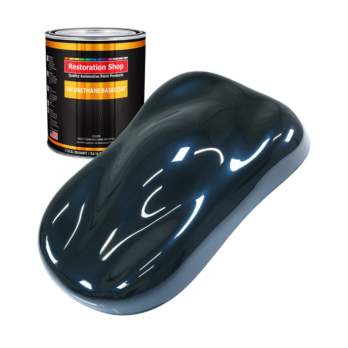 Dark Midnight Blue Pearl - Urethane Basecoat Auto Paint - Quart Paint Color Only - Professional High Gloss Automotive, Car, Truck Coating