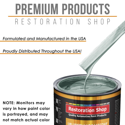 Frost Green Metallic - Urethane Basecoat with Premium Clearcoat Auto Paint (Complete Slow Gallon Paint Kit) Professional High Gloss Automotive Coating