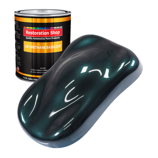 Dark Turquoise Metallic - Urethane Basecoat Auto Paint - Gallon Paint Color Only - Professional High Gloss Automotive, Car, Truck Coating