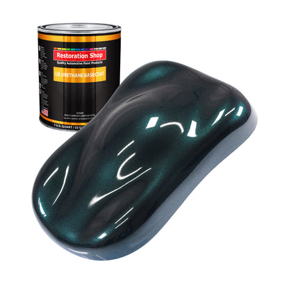 Dark Turquoise Metallic - Urethane Basecoat Auto Paint - Quart Paint Color Only - Professional High Gloss Automotive, Car, Truck Coating