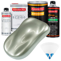 Sage Green Metallic Urethane Basecoat with European Clearcoat Auto Paint - Complete Quart Paint Color Kit - Automotive Refinish Coating