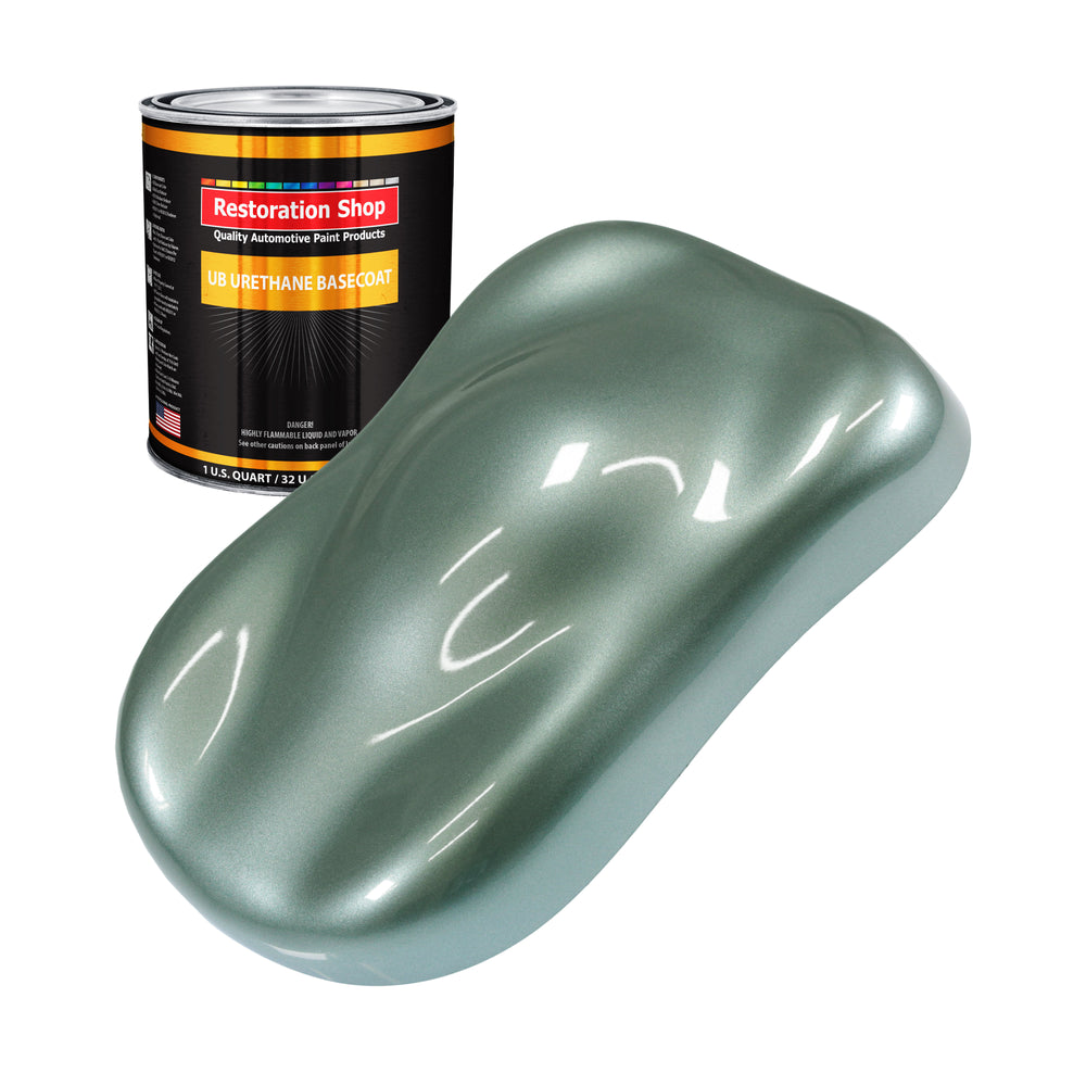 Slate Green Metallic - Urethane Basecoat Auto Paint - Quart Paint Color Only - Professional High Gloss Automotive, Car, Truck Coating