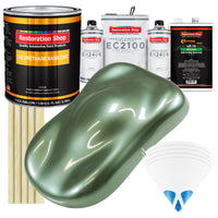 Fern Green Metallic Urethane Basecoat with European Clearcoat Auto Paint - Complete Gallon Paint Color Kit - Automotive Refinish Coating