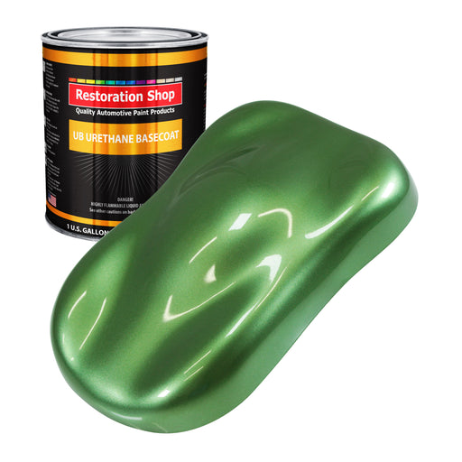 Medium Green Metallic - Urethane Basecoat Auto Paint - Gallon Paint Color Only - Professional High Gloss Automotive, Car, Truck Coating