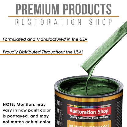 British Racing Green Metallic - Urethane Basecoat Auto Paint - Gallon Paint Color Only - Professional High Gloss Automotive, Car, Truck Coating