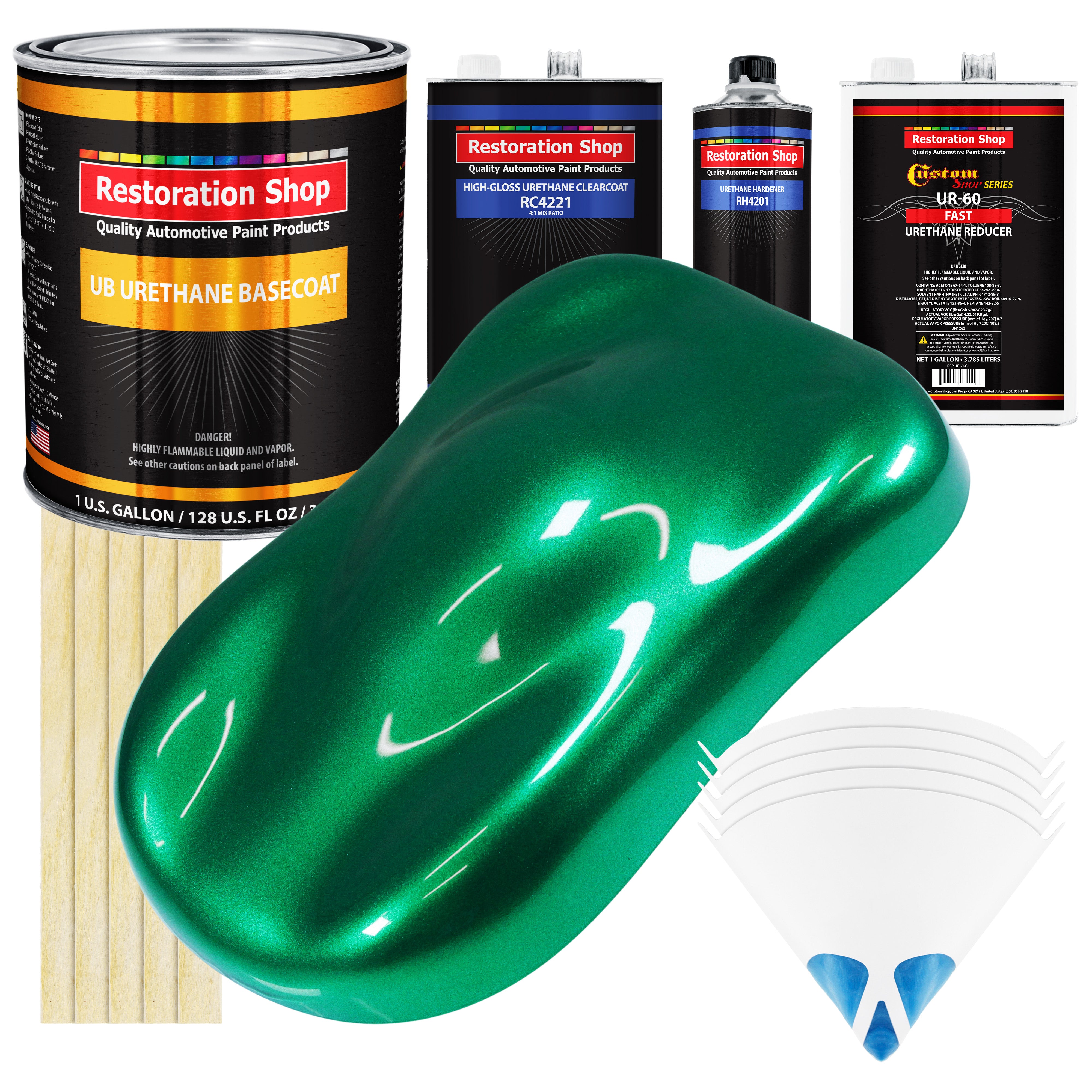 Emerald Green Met - Fast Urethane Basecoat 1-Gallon Kit – TCP Global