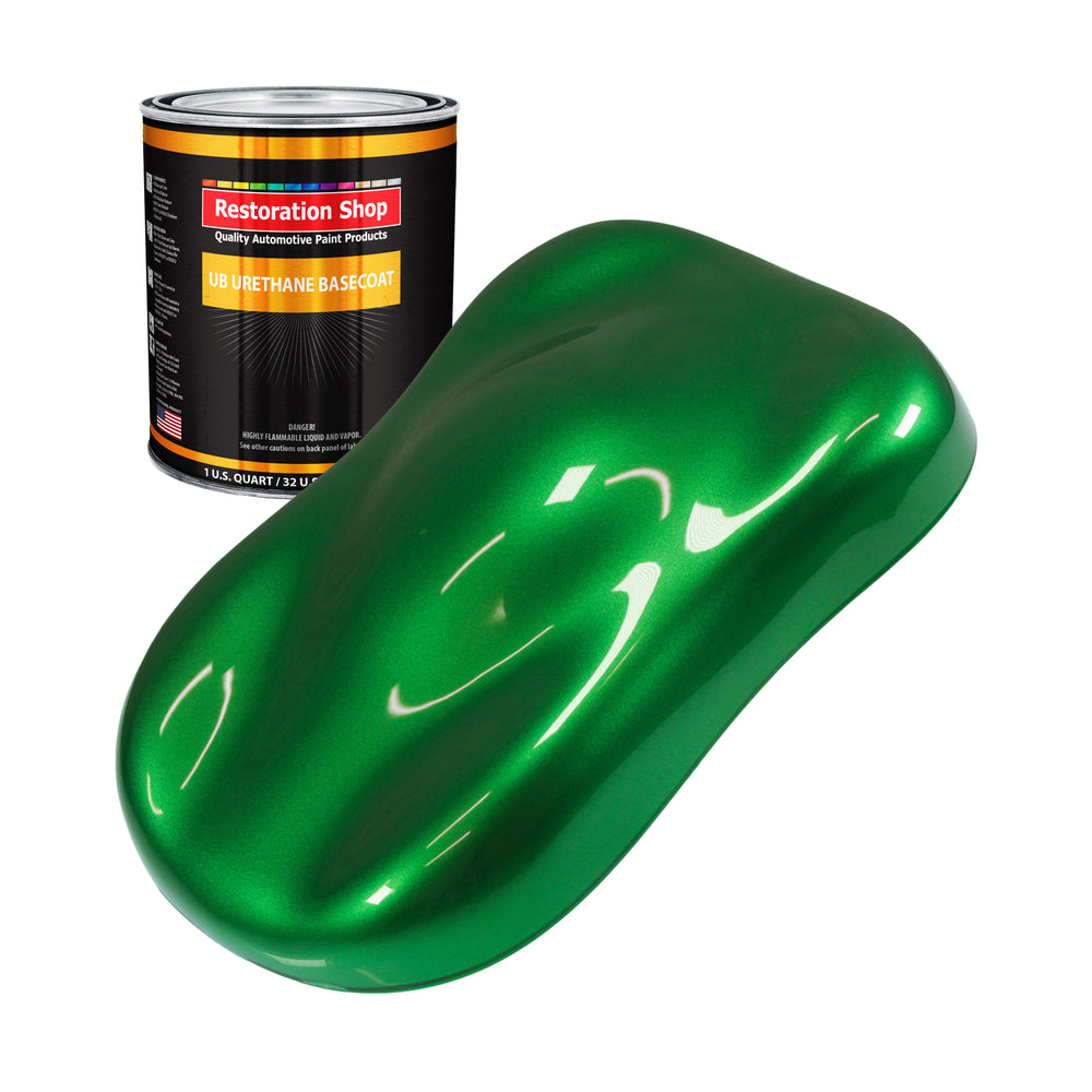 Gasser Green Metallic - Urethane Basecoat Auto Paint - Quart Paint Color Only - Professional High Gloss Automotive, Car, Truck Coating