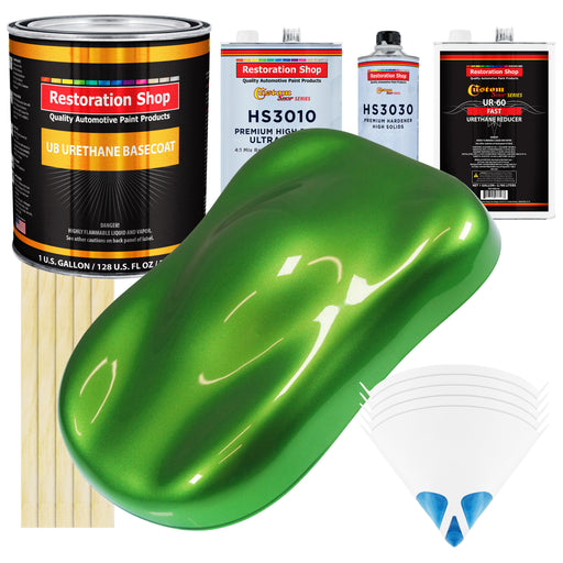 Synergy Green Metallic - Urethane Basecoat with Premium Clearcoat Auto Paint - Complete Fast Gallon Paint Kit - Professional Gloss Automotive Coating