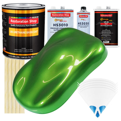Synergy Green Metallic - Urethane Basecoat with Premium Clearcoat Auto Paint - Complete Fast Gallon Paint Kit - Professional Gloss Automotive Coating