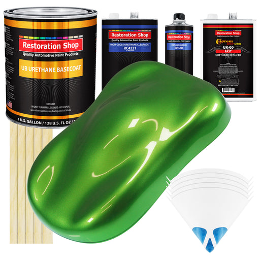 Synergy Green Metallic - Urethane Basecoat with Clearcoat Auto Paint (Complete Fast Gallon Paint Kit) Professional Gloss Automotive Car Truck Coating