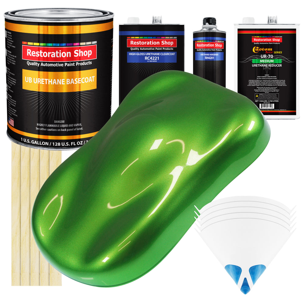 Synergy Green Metallic - Urethane Basecoat with Clearcoat Auto Paint - Complete Medium Gallon Paint Kit - Professional Automotive Car Truck Coating