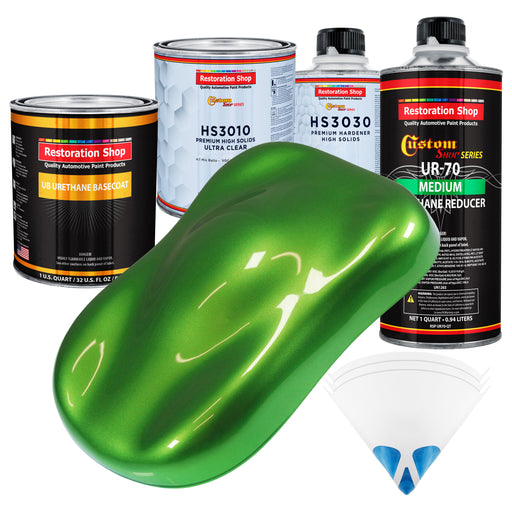 Synergy Green Metallic - Urethane Basecoat with Premium Clearcoat Auto Paint - Complete Medium Quart Paint Kit - Professional Gloss Automotive Coating