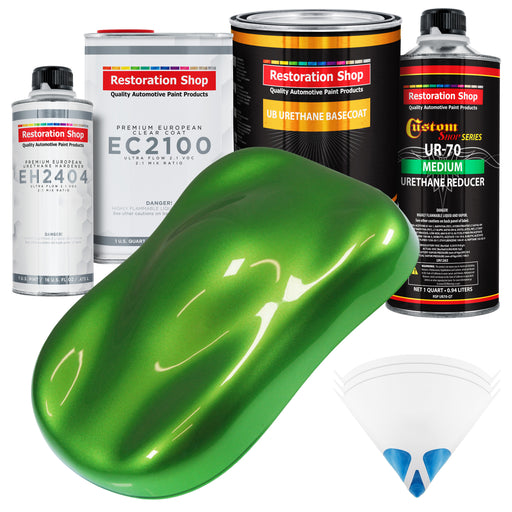 Synergy Green Metallic Urethane Basecoat with European Clearcoat Auto Paint - Complete Quart Paint Color Kit - Automotive Refinish Coating