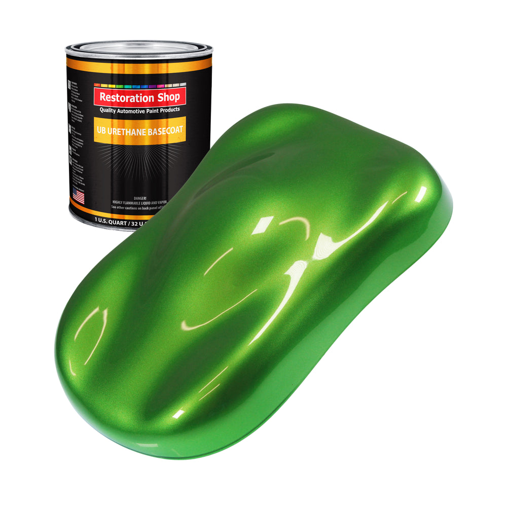 Synergy Green Metallic - Urethane Basecoat Auto Paint - Quart Paint Color Only - Professional High Gloss Automotive, Car, Truck Coating