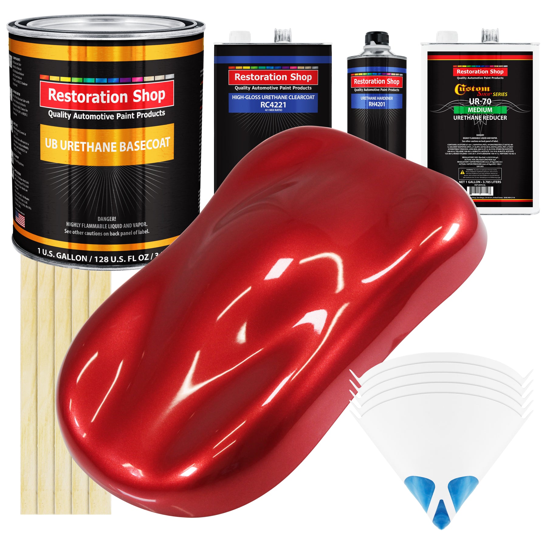 ホーリストーンHS100レッド Firethorn Red Pearl Urethane Basecoat 1-Gallon Kit — TCP Global