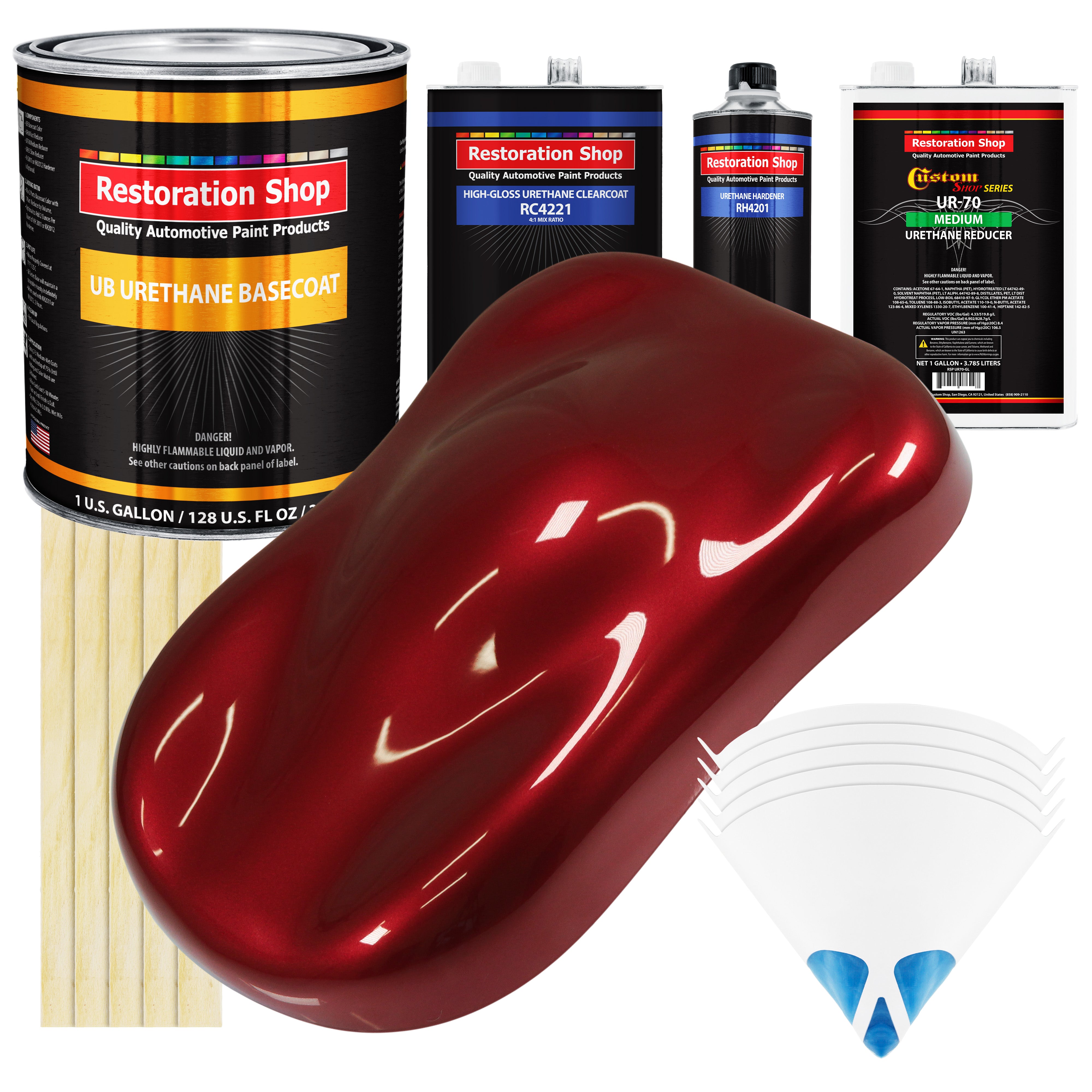 ホーリストーンHS100レッド Fire Red Pearl Urethane Basecoat 1-Gallon Kit – TCP Global