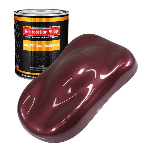 Vintage Burgundy Metallic - Urethane Basecoat Auto Paint - Gallon Paint Color Only - Professional High Gloss Automotive, Car, Truck Coating