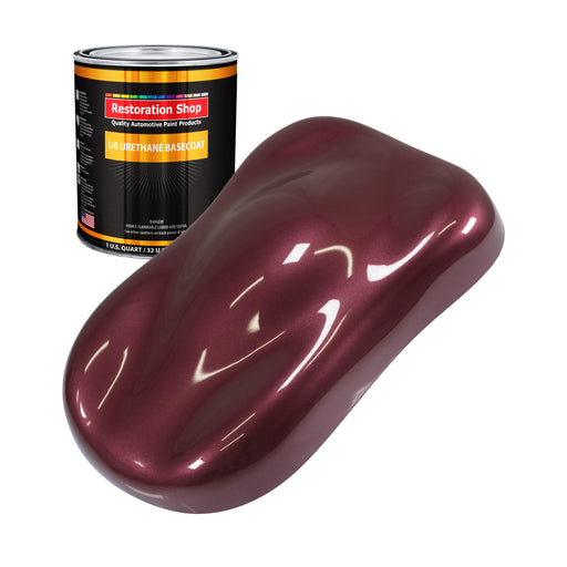 Vintage Burgundy Metallic - Urethane Basecoat Auto Paint - Quart Paint Color Only - Professional High Gloss Automotive, Car, Truck Coating