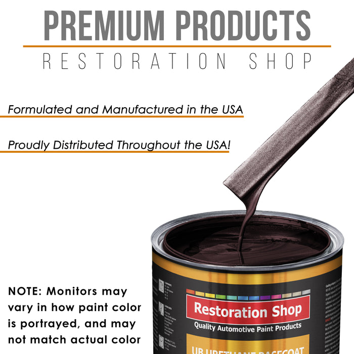 Black Cherry Pearl - Urethane Basecoat with Premium Clearcoat Auto Paint (Complete Medium Gallon Paint Kit) Professional High Gloss Automotive Coating