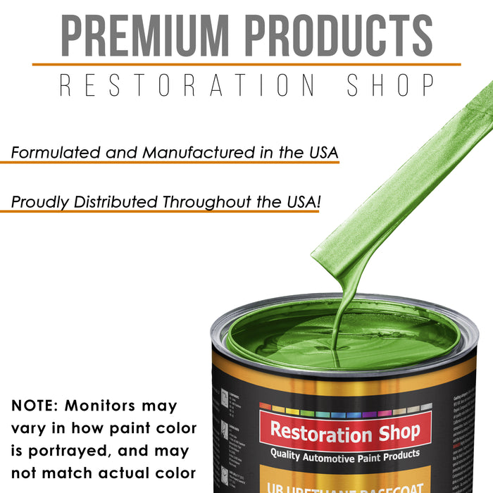 Firemist Lime - Urethane Basecoat with Premium Clearcoat Auto Paint - Complete Slow Gallon Paint Kit - Professional High Gloss Automotive Coating