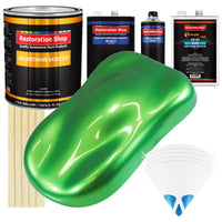Firemist Lime - Urethane Basecoat with Clearcoat Auto Paint - Complete Slow Gallon Paint Kit - Professional High Gloss Automotive, Car, Truck Coating