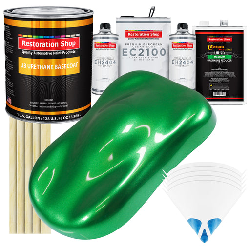 Firemist Green Urethane Basecoat with European Clearcoat Auto Paint - Complete Gallon Paint Color Kit - Automotive Refinish Coating