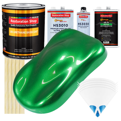 Firemist Green - Urethane Basecoat with Premium Clearcoat Auto Paint - Complete Medium Gallon Paint Kit - Professional High Gloss Automotive Coating