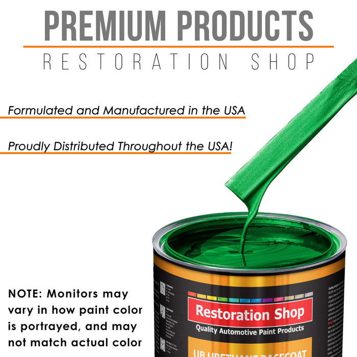 Firemist Green - Urethane Basecoat with Clearcoat Auto Paint (Complete Medium Quart Paint Kit) Professional High Gloss Automotive Car Truck Coating