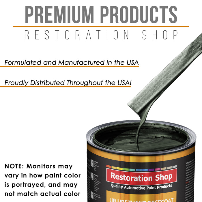 Fathom Green Firemist - Urethane Basecoat with Clearcoat Auto Paint (Complete Medium Quart Paint Kit) Professional Gloss Automotive Car Truck Coating