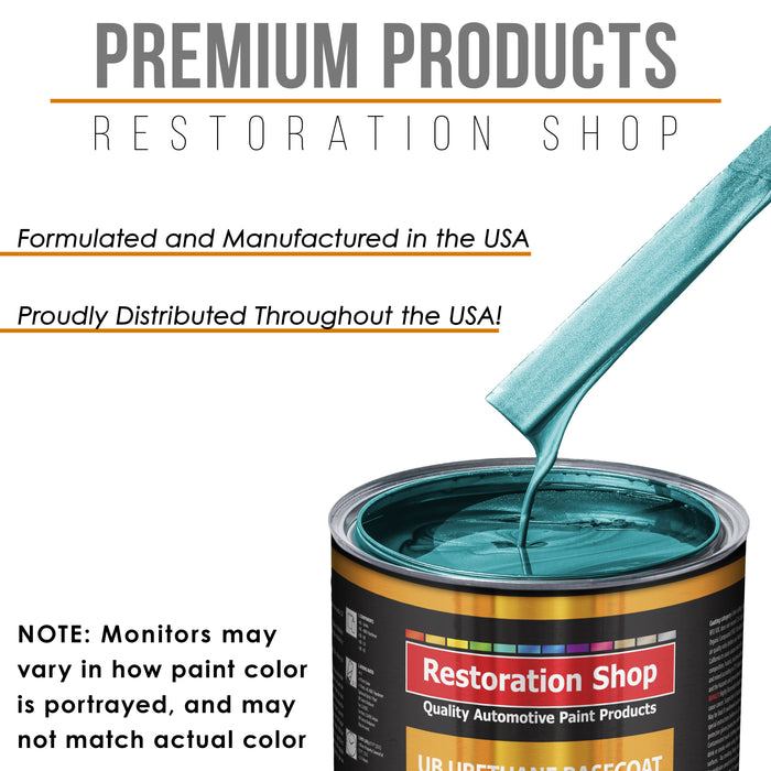 Aquamarine Firemist - Urethane Basecoat with Premium Clearcoat Auto Paint (Complete Fast Gallon Paint Kit) Professional High Gloss Automotive Coating