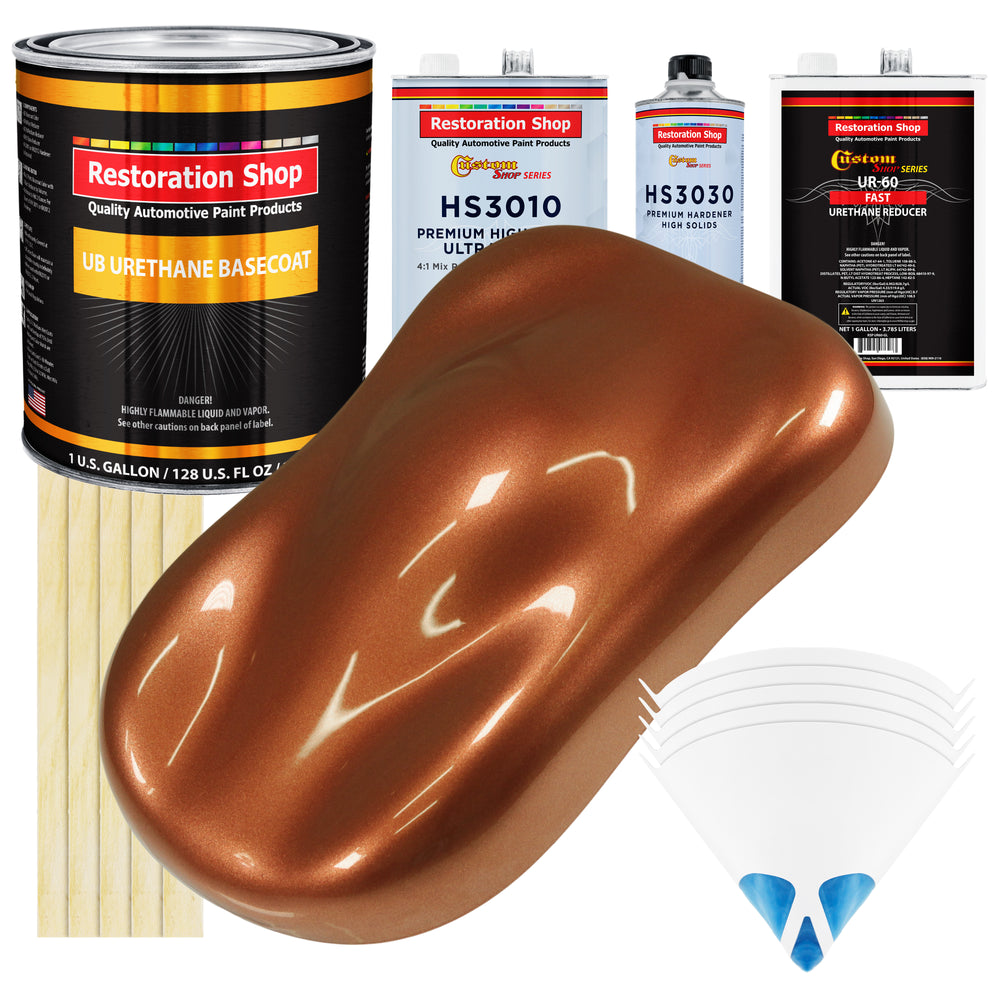 Firemist Copper - Urethane Basecoat with Premium Clearcoat Auto Paint - Complete Fast Gallon Paint Kit - Professional High Gloss Automotive Coating