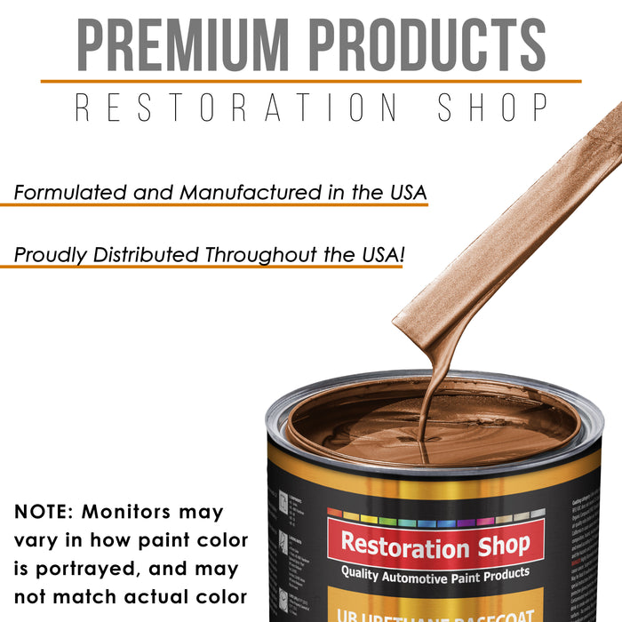 Firemist Copper - Urethane Basecoat with Premium Clearcoat Auto Paint - Complete Medium Quart Paint Kit - Professional High Gloss Automotive Coating