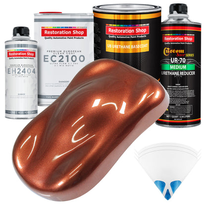 Saddle Brown Firemist Urethane Basecoat with European Clearcoat Auto Paint - Complete Quart Paint Color Kit - Automotive Refinish Coating