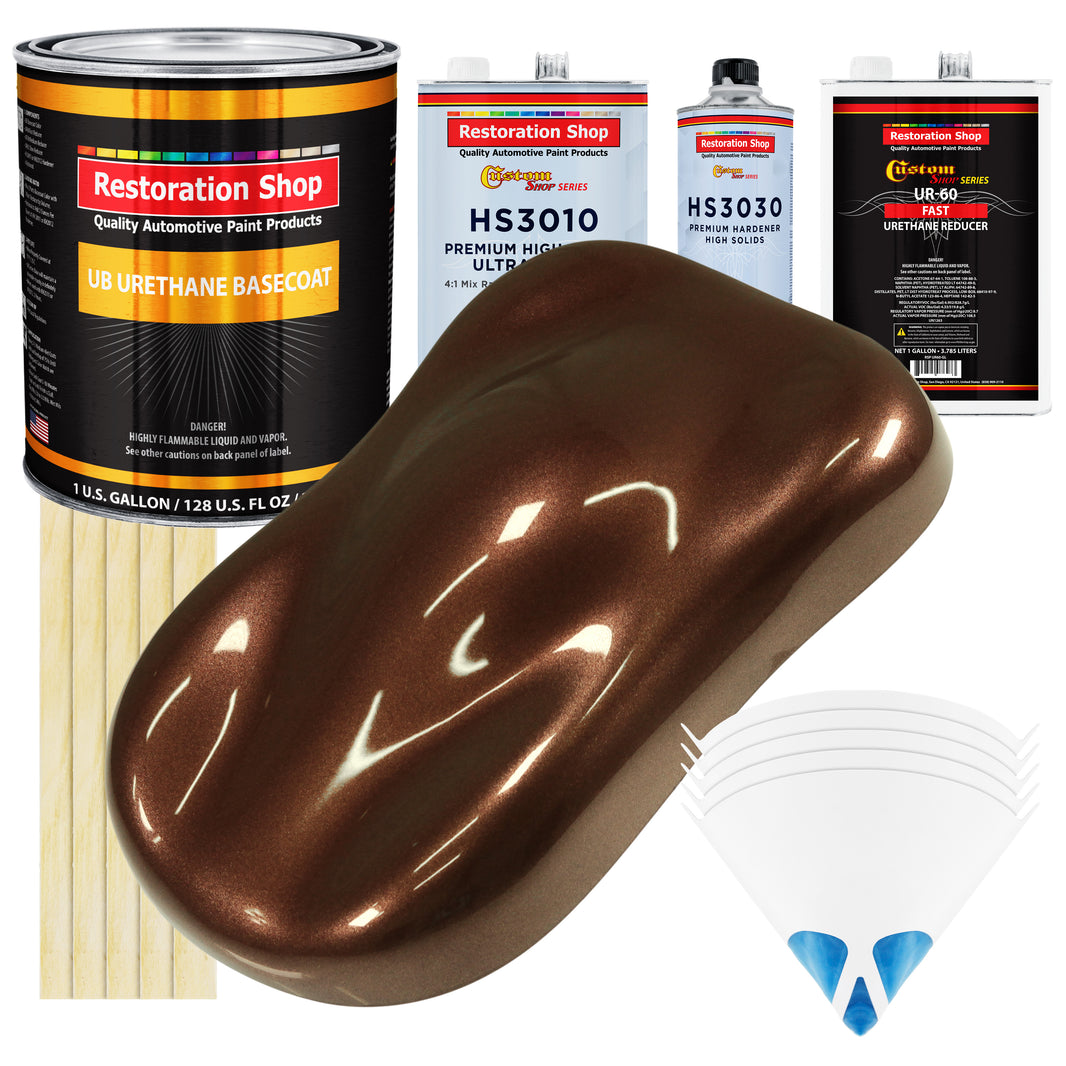 Whole Earth Brown Firemist - Urethane Basecoat with Premium Clearcoat Auto Paint - Complete Fast Gallon Paint Kit - Professional Automotive Coating