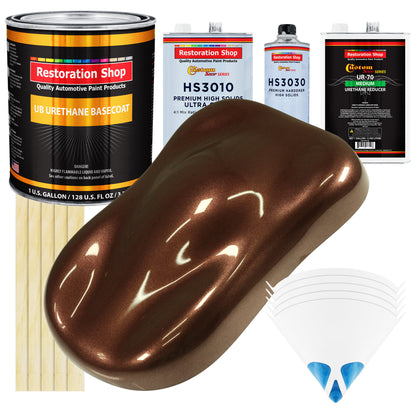 Whole Earth Brown Firemist - Urethane Basecoat with Premium Clearcoat Auto Paint - Complete Medium Gallon Paint Kit - Professional Automotive Coating
