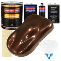 Whole Earth Brown Firemist - Urethane Basecoat with Clearcoat Auto Paint - Complete Slow Gallon Paint Kit - Professional Automotive Car Truck Coating