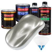 Brilliant Silver Firemist - Urethane Basecoat with Clearcoat Auto Paint - Complete Medium Quart Paint Kit - Professional Automotive Car Truck Coating
