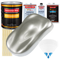 Brilliant Silver Firemist - Urethane Basecoat with Premium Clearcoat Auto Paint (Complete Slow Gallon Paint Kit) Professional Gloss Automotive Coating